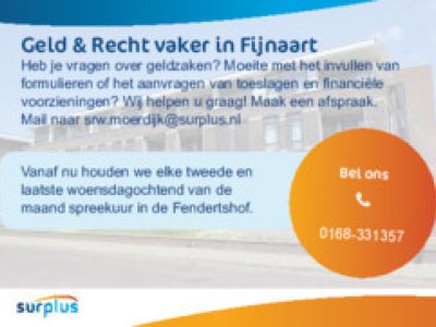 Geld & Recht Surplus vaker in Fijnaart