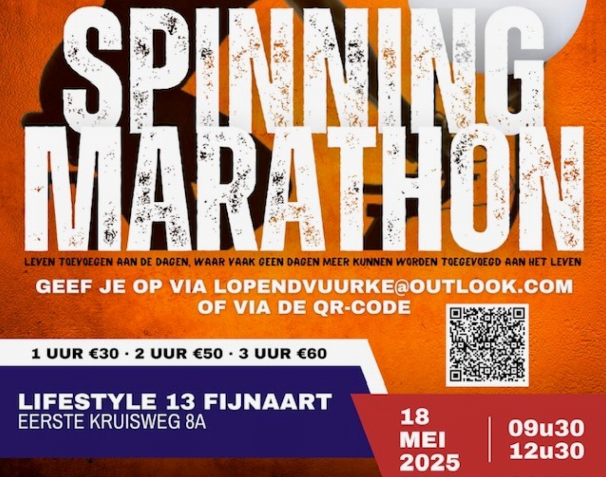 Spin zondag 18 mei mee voor het goede doel!