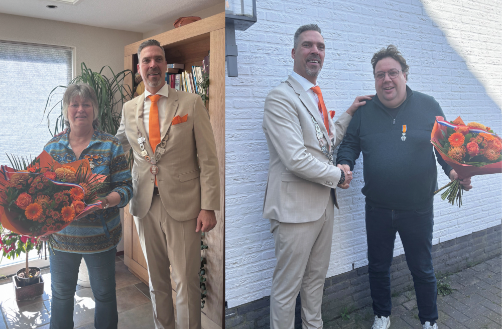 Koninklijke onderscheiding voor Marjon van Kuijk en Anton Tak
