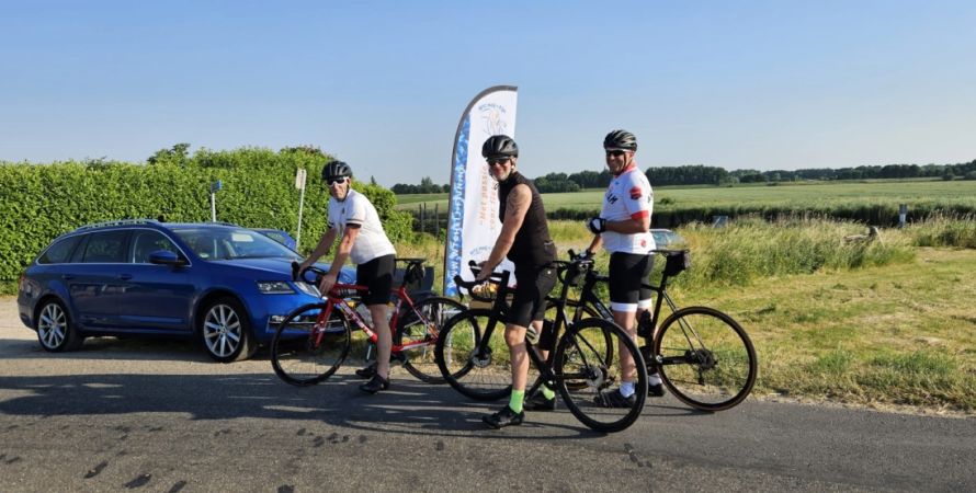 Fietsers genieten onder prima weersomstandigheden