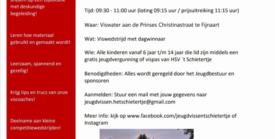 Individuele Viswedstrijd Jeugd 't Schietertje