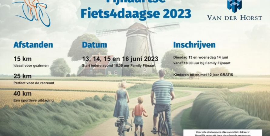 Fijnaartse Fiets4daagse - 13 tot en met 16 juni