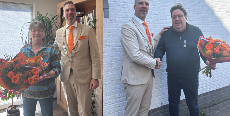 Koninklijke onderscheiding voor Marjon van Kuijk en Anton Tak