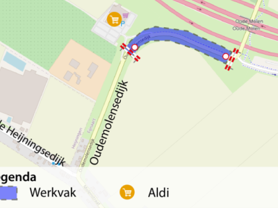 Oudemolensedijk tijdelijk afgesloten voor werkzaamheden