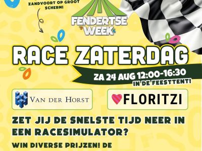 Winnaars sim racen op de Race zaterdag tijdens de Fendertse Week