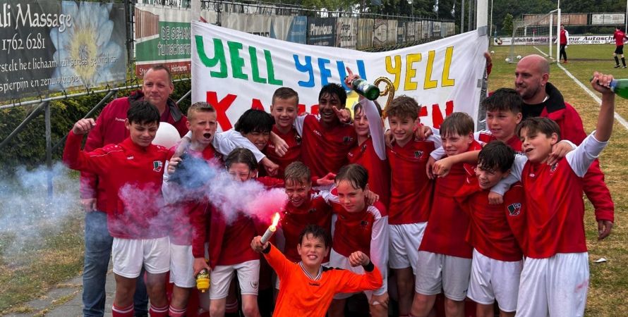 Rode loper voor de kampioenen van JO13-1