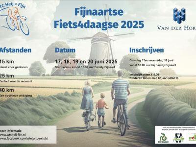 Vier avonden genieten tijdens de Fijnaartse Fietsvierdaagse